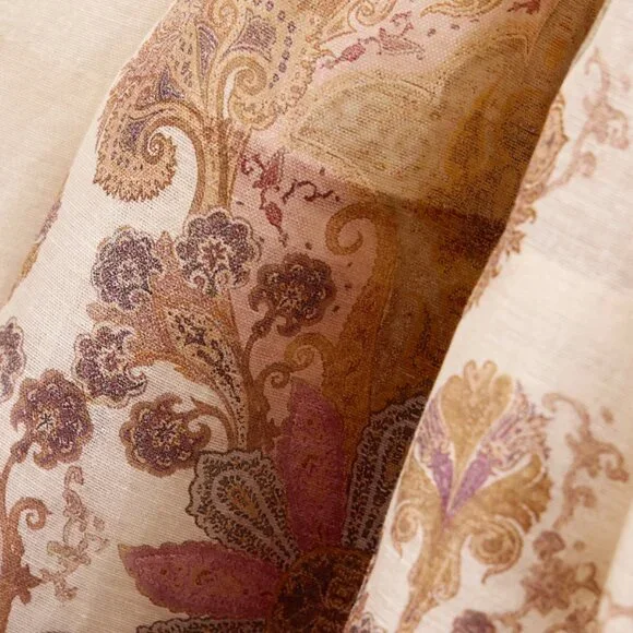 Zimmermann Illustration pleated printed linen and silk-blend organza midi dress - Picture 4 of 9